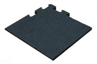 IVOL Rubber Tegel 25mm 50x50 cm Zwart - Puzzelsysteem Hoekstuk