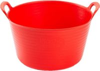 Plasticforte flexibele emmer/kuip - rood - kunststof - rond - 56 liter