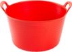 Plasticforte flexibele emmer/kuip - rood - kunststof - rond - 56 liter