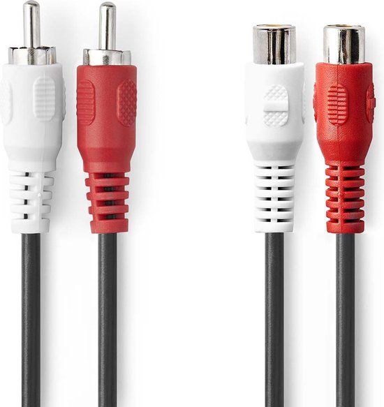 Nedis Stereo RCA Cable - 5m - Black