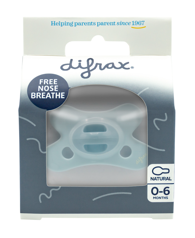 Difrax Fopspeen Natural 0-6 M Blue Topaz