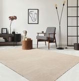 the carpet RELAX – Extra Zacht & Wasbaar Vloerkleed tot 30°C met Antislip Onderzijde – Fluweelachtige Structuur – Voor Slaapkamer of Woonkamer – Beige, 80 x 150 cm