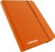 Porte-cartes orange avec 8 compartiments, adapté pour 160 cartes de collection