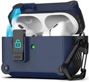 Coverzs Étui robuste en TPU et PC pour AirPods 4 - Bleu