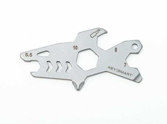KeySmart Alltul Shark SS - Multitool - Sleutelhanger - Grijs/Zilver