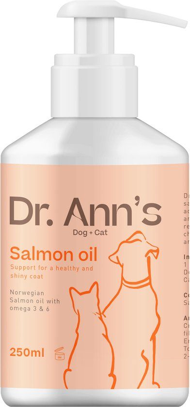 Dr. Ann's Zalmolie voor Hond en Kat - 3 x 250 ml