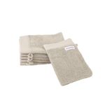 TOM TAILOR Washandschoen, set van 6, 16 x 21 cm, 100% katoen/badstof, met hanger en label met logo, Color Bath Towel beige (unny Sand)