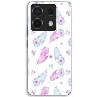 Maniacase Coque Pour Xiaomi Redmi Note 13 Pro 5g Plumes et coeurs rose et bleu