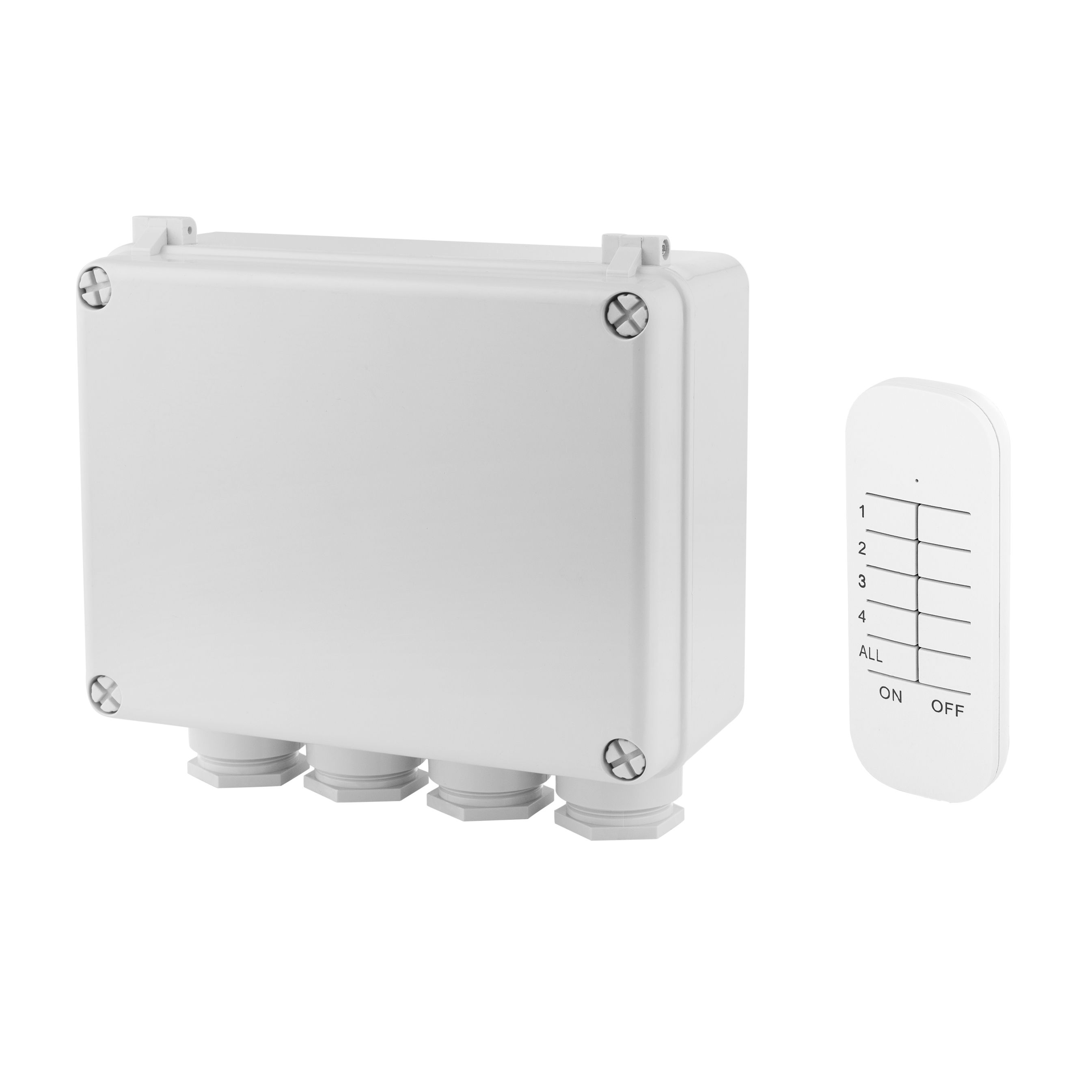 Smartwares SH4-99652 Buitenshuis 3-kanaals Schakelaarset - Draadloos - Wit - IP55
