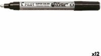4230 Pilot Permanente markeerstift Wegwerpbaar Zilverkleurig (12 Stuks)