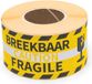 Raadhuis étiquettes de danger - FRAGILE - jaune/noir - 250 pièces - autocollant avertissement - RD-313000
