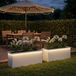 vidaXL Jardinière avec LED 2 pièces blanc 30 x 100 x 30 cm acier