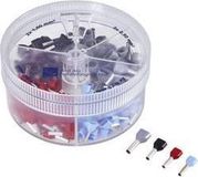Vogt Verbindungstechnik 737060 Assortiment dubbele adereindhulzen 0.75 mm², 1 mm², 1.5 mm², 2.5 mm² Deels geïsoleerd Grijs, Rood, Zwart, Blauw 200 stuk(s)