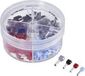Vogt Verbindungstechnik 737060 Assortiment dubbele adereindhulzen 0.75 mm², 1 mm², 1.5 mm², 2.5 mm² Deels geïsoleerd Grijs, Rood, Zwart, Blauw 200 stuk(s)