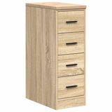 vidaXL Garagekast - 30x51x85 cm - Massief Grenenhout - Sonoma Eikenkleurig