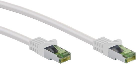 Goobay RJ45 Patch Cord with CAT 8.1 S/FTP Raw Cable, AWG 26, white 20 m