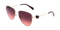 Liu Jo LJ161S Rose Gold/Pink Shaded Piloot Zonnebril Vrouwen