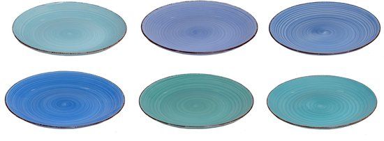 Cookinglife Dinerborden Delice Blauw ø 26,5 cm – Set van 6