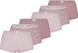 sloggi Dames shorts slip 6 pack GO Crush roze gebloemd katoen elastaan maat XXL