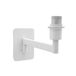 Opklapbare wandlamp, wit, 1 x e14, afmetingen 14,5 x 8 x 22 cm, ideaal voor decoratieve verlichting binnenshuis.