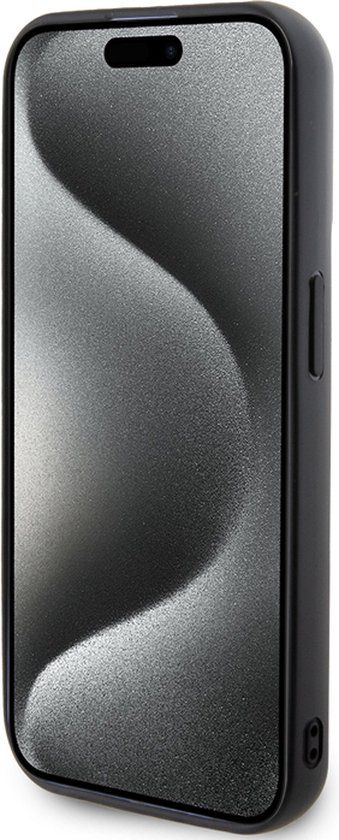 Karl Lagerfeld iPhone 15 Pro Case - 3D Rubber Karl & Choupette - Black