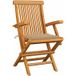 Maison Exclusive - Chaises pliantes avec coussins beiges, 3 pièces, en teck massif