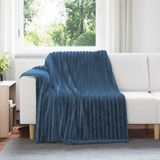 vidaXL - Dekentjes - 6 stuks - Marineblauw - 200 x 150 cm - Fleece