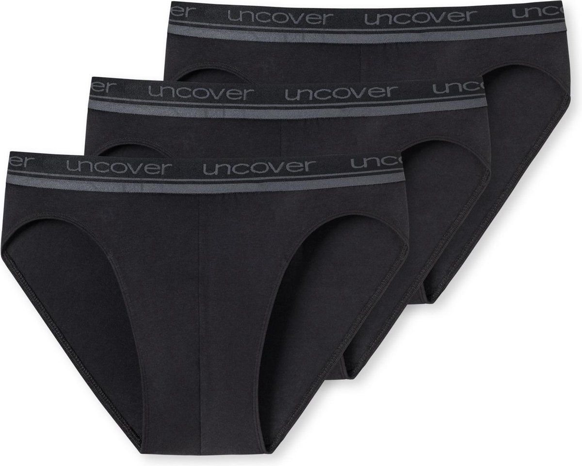 Schiesser Uncover Heren Rio-Slip - Zwart - 3-Pack - Maat L