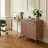 [en.casa] Sideboard Holea dressoir 75x70x34 cm Mocha Mousse bruin