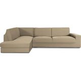 ECOMMERC3 Bankhoes voor chaise longue, hoekdeel links met zeer elastische rugleuning, beige, ademende bescherming, met schuim en elastieken, rechts of links