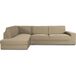 ECOMMERC3 Bankhoes voor chaise longue, hoekdeel links met zeer elastische rugleuning, beige, ademende bescherming, met schuim en elastieken, rechts of links