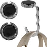 kwmobile tashanger voor tafels - 2 stuks - Zilver / Leisteen