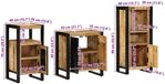 vidaXL Meuble de salle de bain Ensemble 3 pièces Marron et Noir Bois de manguier massif