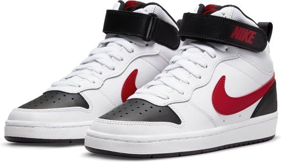 Nike Court Borough Mid 2 (GS) Sneakers Junior Wit - Zwart - Rood