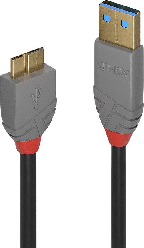Lindy 36765 USB Cable - 0.5m - Black