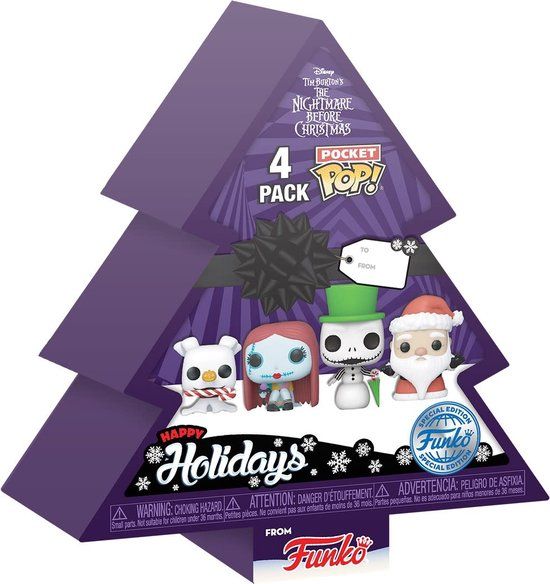 Funko Pop! Disney NBX - Pocket Pop 4 Pack - Tree Holiday Kerst Exclusive