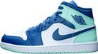 Nike Air Jordan 1 Mid Mystic Navy Mint Foam - Unisex - Leer - Rubber - Maat 45