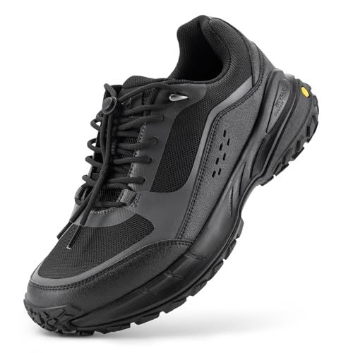 Fitville Wandelschoenen Heren Extra Breed Trekkingschoenen Antislip Outdoor Schoenen Ademend Bergschoenen Lichtgewicht Wandelschoenen Breed Heren Sneakers Zwart 46 EU X-Breed