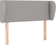 vidaXL Hoofdbord Stof Lichtgrijs 83x23x78/88 cm