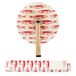 Fisura Vouwwaaier met sardinepatroon, originele vouwwaaier van papier, Pai in wit en rood, huwelijkscadeau voor gasten, cadeau voor feest of ceremonie.