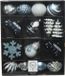 Decoris Kaemingk B.V. 25x stuks kersthangers/kerstballen lichtblauw/wit - Onbreekbare plastic kerstboomversiering kerstornamenten