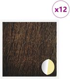 vidaXL Zelfklevende schroefhoes 12 st bruin eiken ø 20 x 0,5 mm