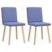 vidaXL Eetkamerstoelen 2 stuks stof jeansblauw
