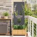 Écran de confidentialité de jardin anthracite 50 x 140 cm acier laminé à froid