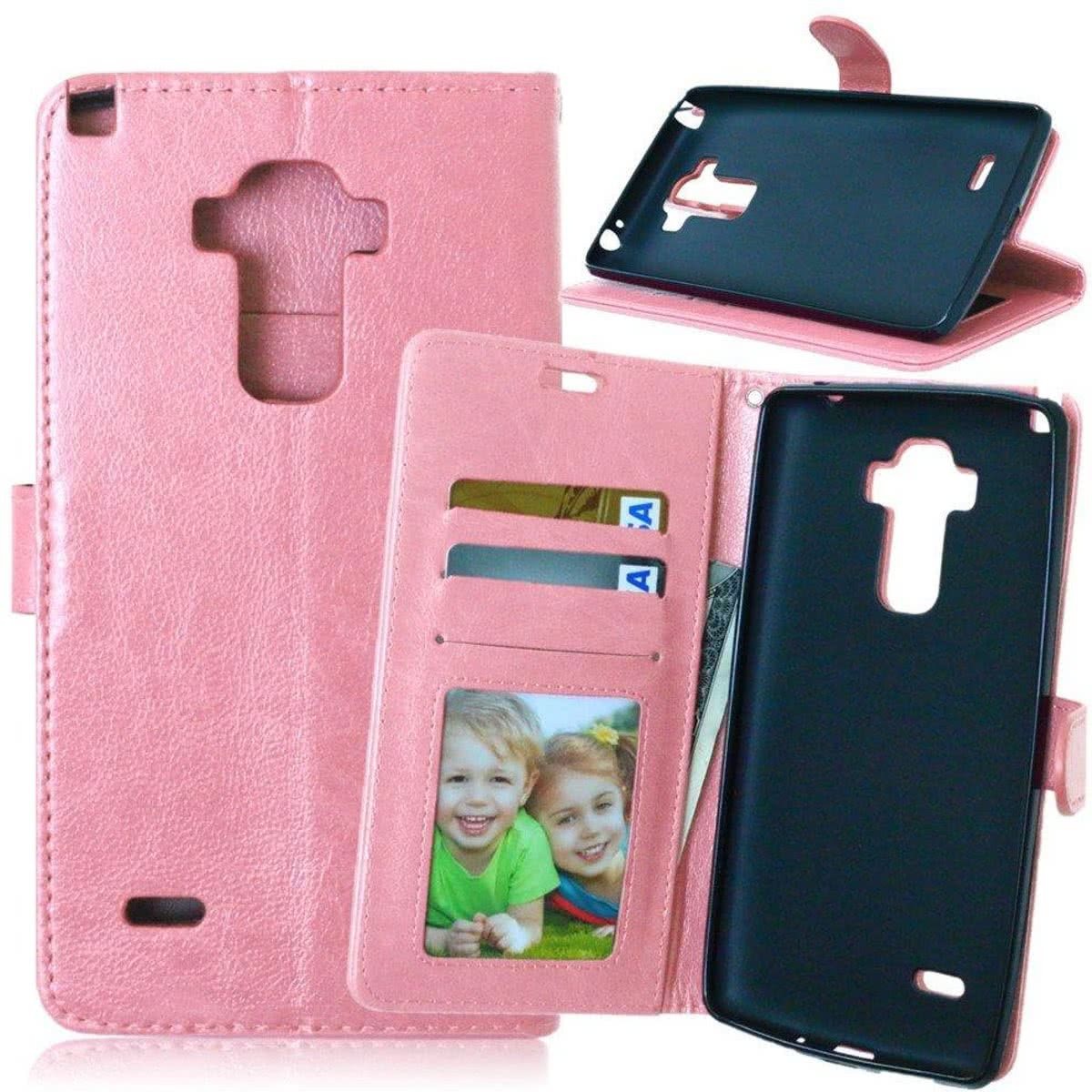 - Cyclone portemonnee case wallet hoesje LG G4 Stylus roze Accessoire van uitstekende kwaliteit