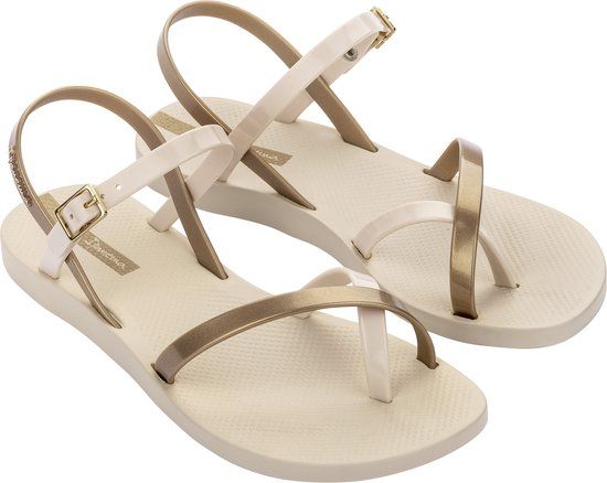 Ipanema Fashion Sandal Dames Slippers - Beige/Gold - Size 37