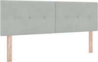 vidaXL Hoofdbord Lichtgrijs 160 cm Fluweel
