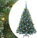 vidaXL Kunstkerstboom met 150 LED, standaard, Groen, 120 cm, PE en PVC