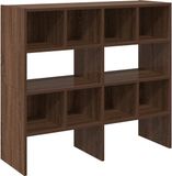 vidaXL Schoenenrekken - 2 st - stapelbaar - 89,5x30x40 cm - bruin eikenkleur