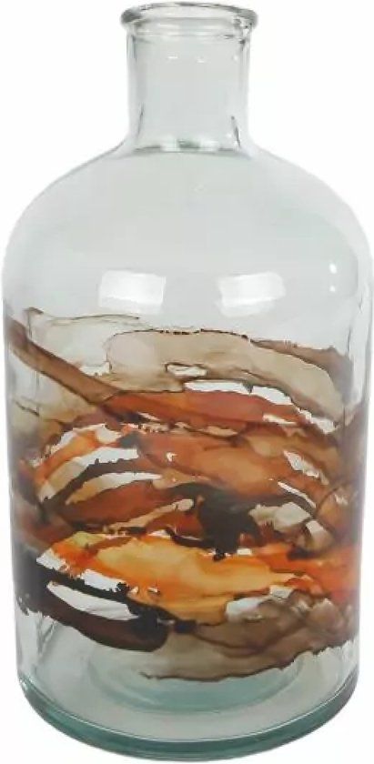 Hortus Vaas art glas l12b12h22 cm